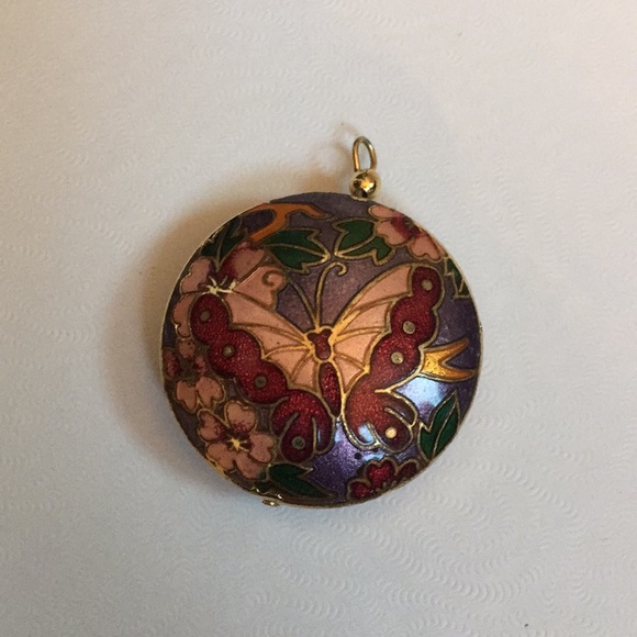 Vintage 1980/90’s cloisonné enamel pendant - Picture 2 of 5